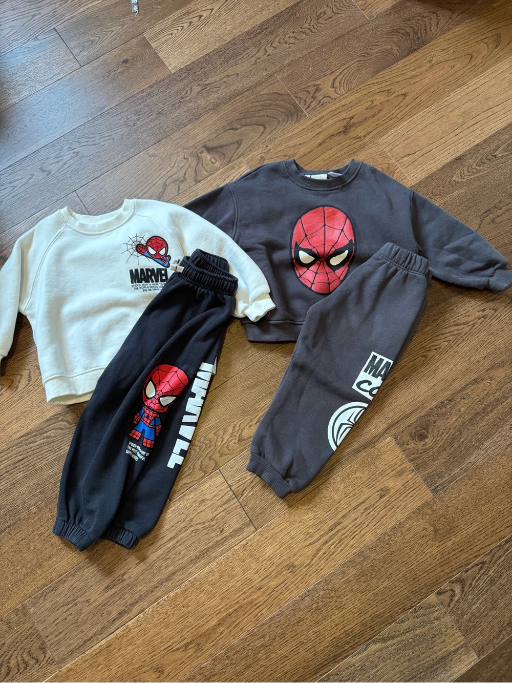 Marvel Kids Spider-Man Sweatshirt and Joggers Set - Black, Gray, White, Red